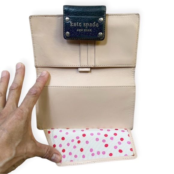 Kate Spade Black Leather Checkbook Wallet - Picture 10 of 12